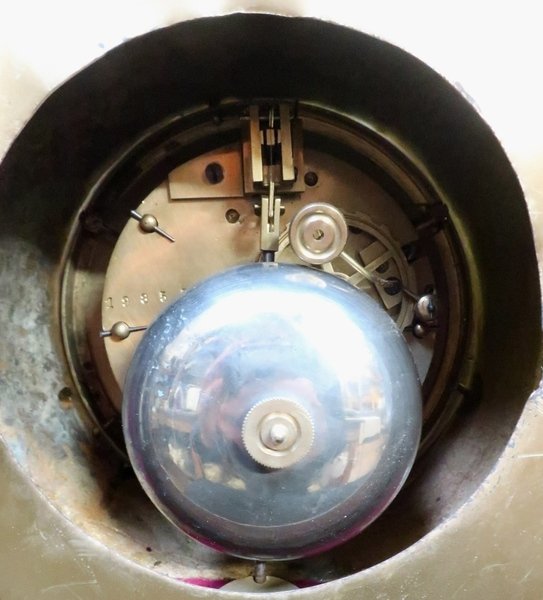 French Louis XVI Style Gilt Bronze Cartel Wall Clock - Image 8